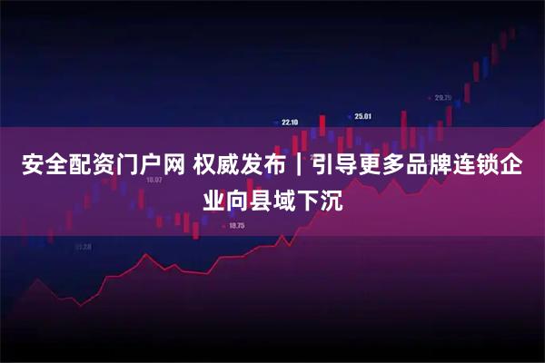 安全配资门户网 权威发布｜引导更多品牌连锁企业向县域下沉